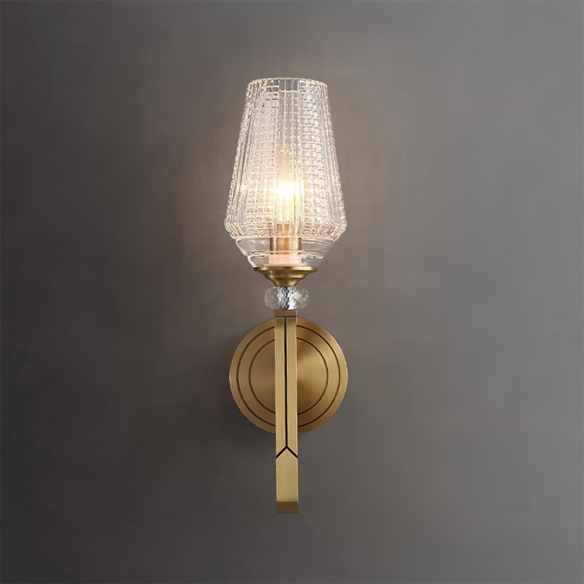 Lustra Wall Light Brass Crystal Elegant-Neutral Decor
