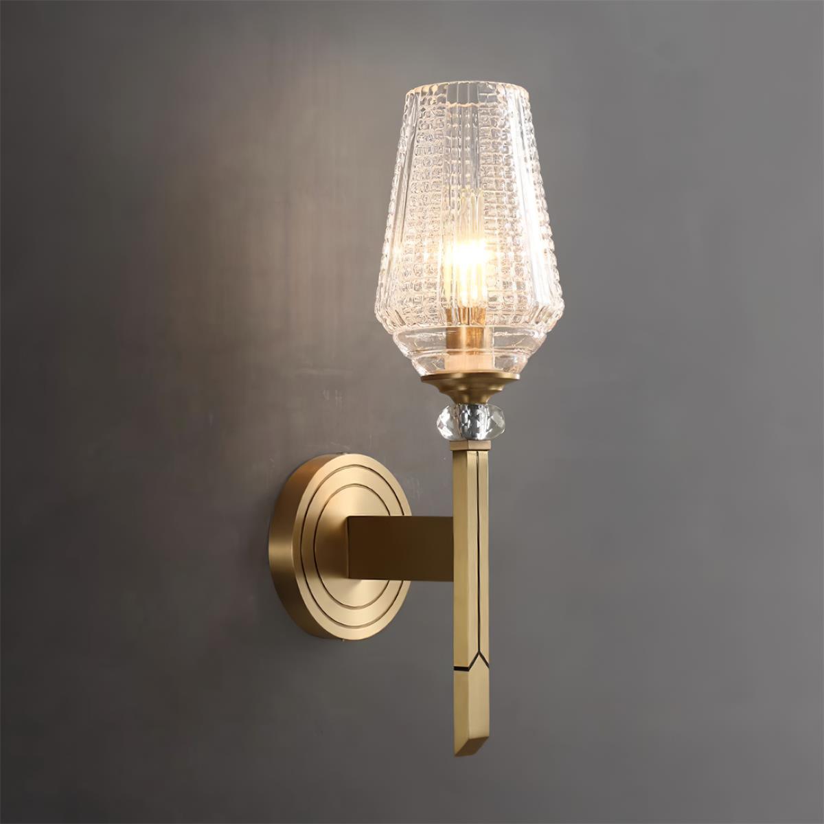 Lustra Wall Light Brass Crystal Elegant-Neutral Decor