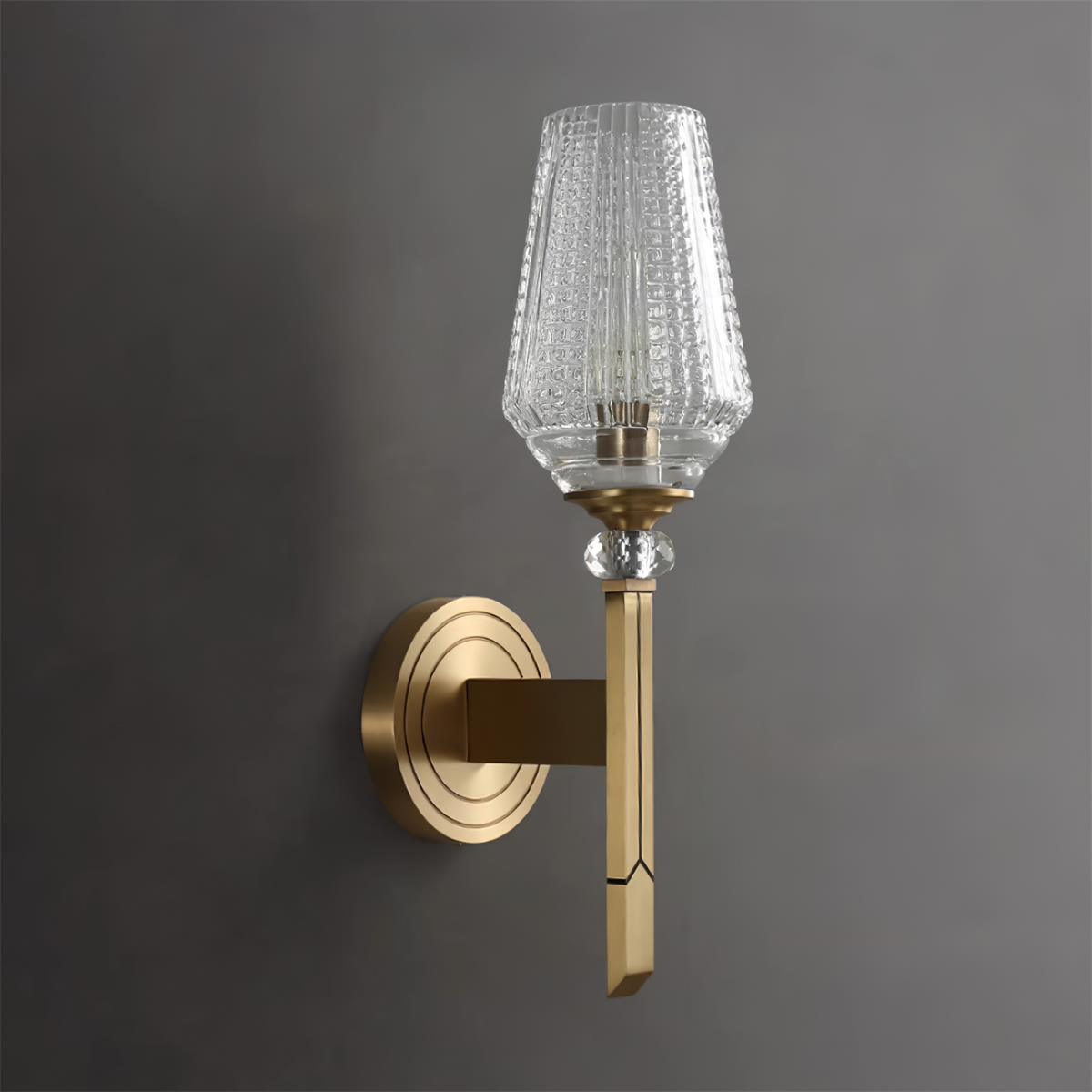 Lustra Wall Light Brass Crystal Elegant-Neutral Decor