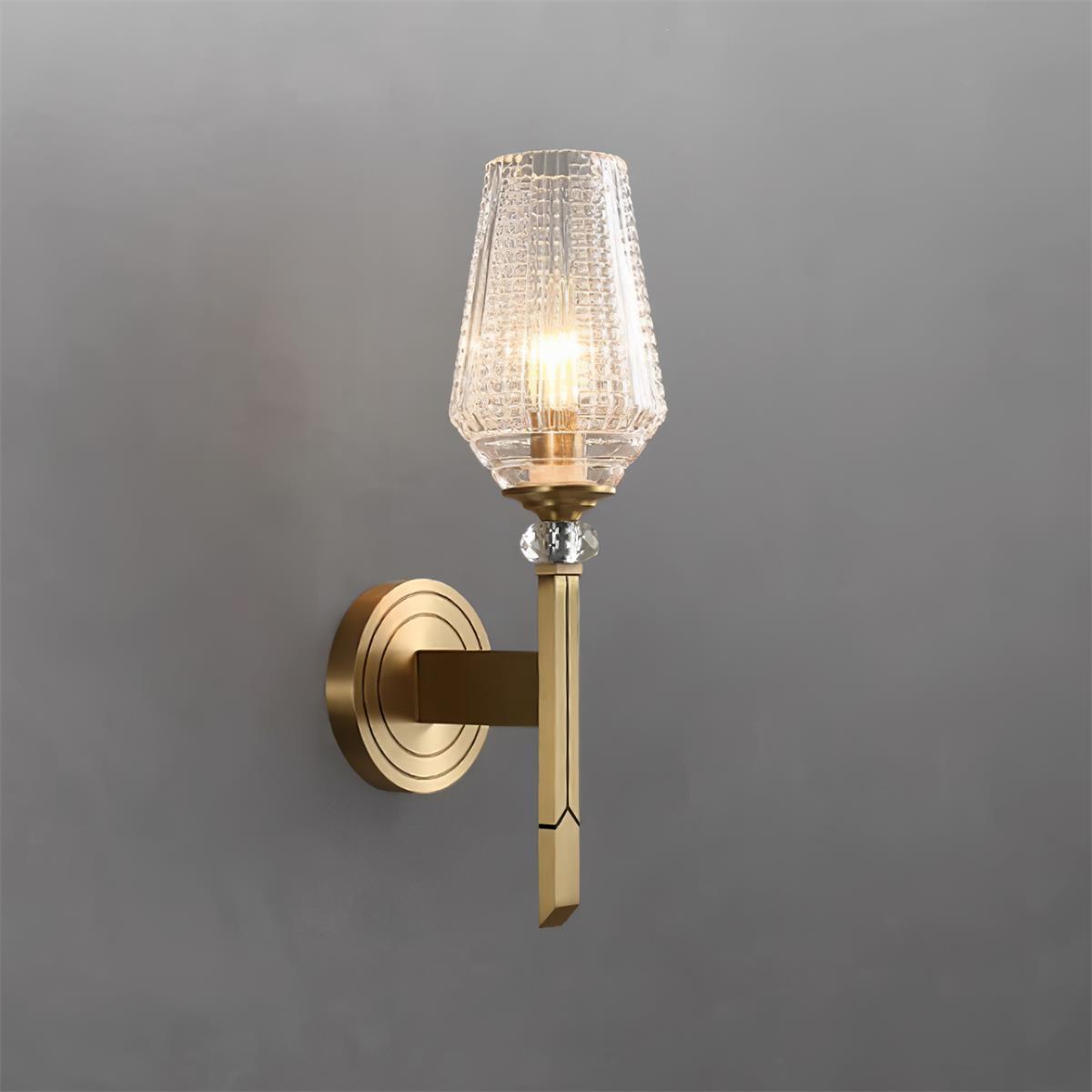 Lustra Wall Light Brass Crystal Elegant-Neutral Decor