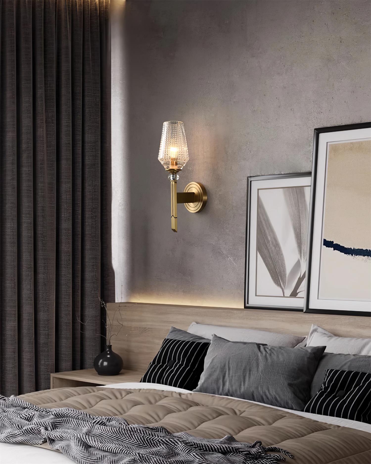 Lustra Wall Light Brass Crystal Elegant-Neutral Decor