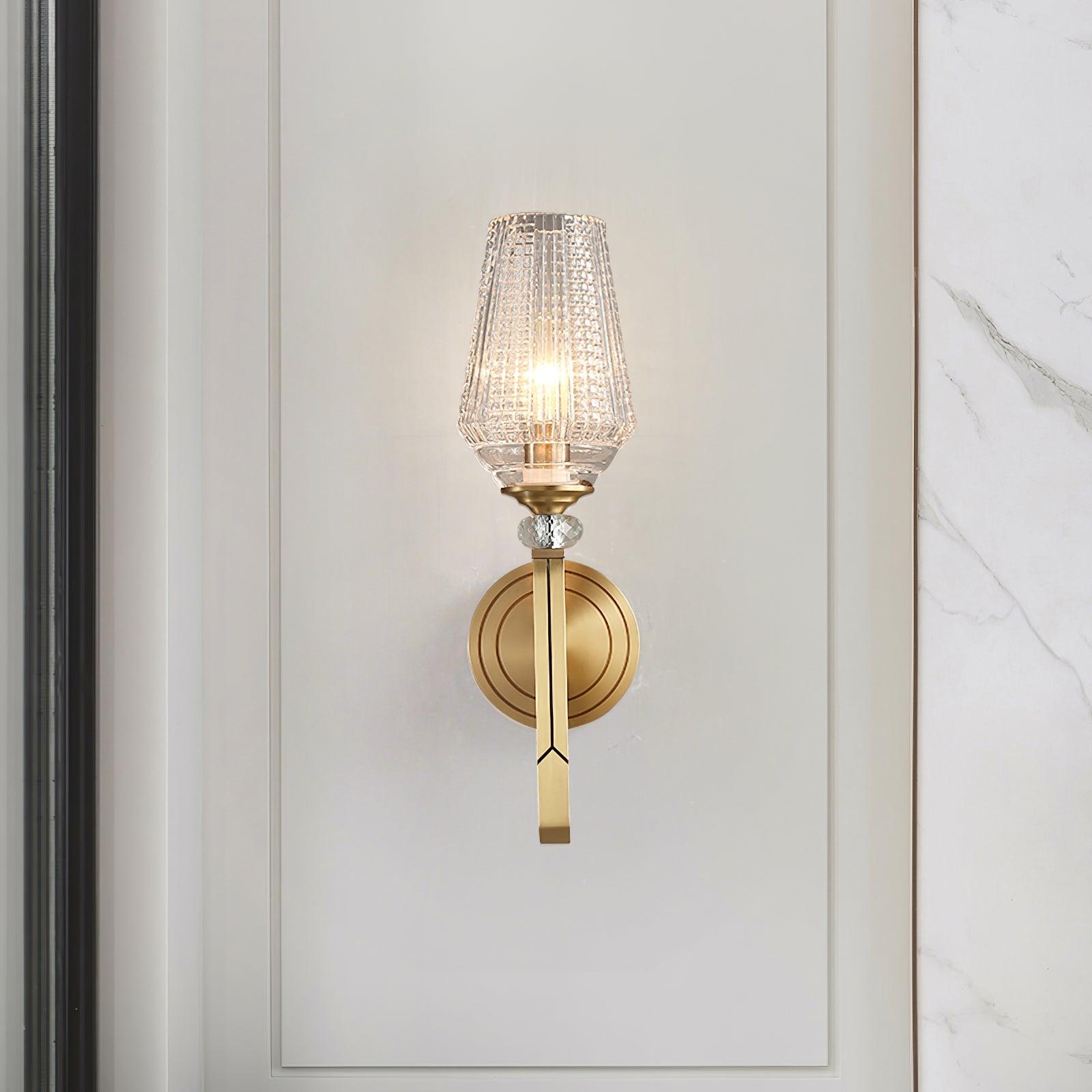 Lustra Wall Light Brass Crystal Elegant-Neutral Decor