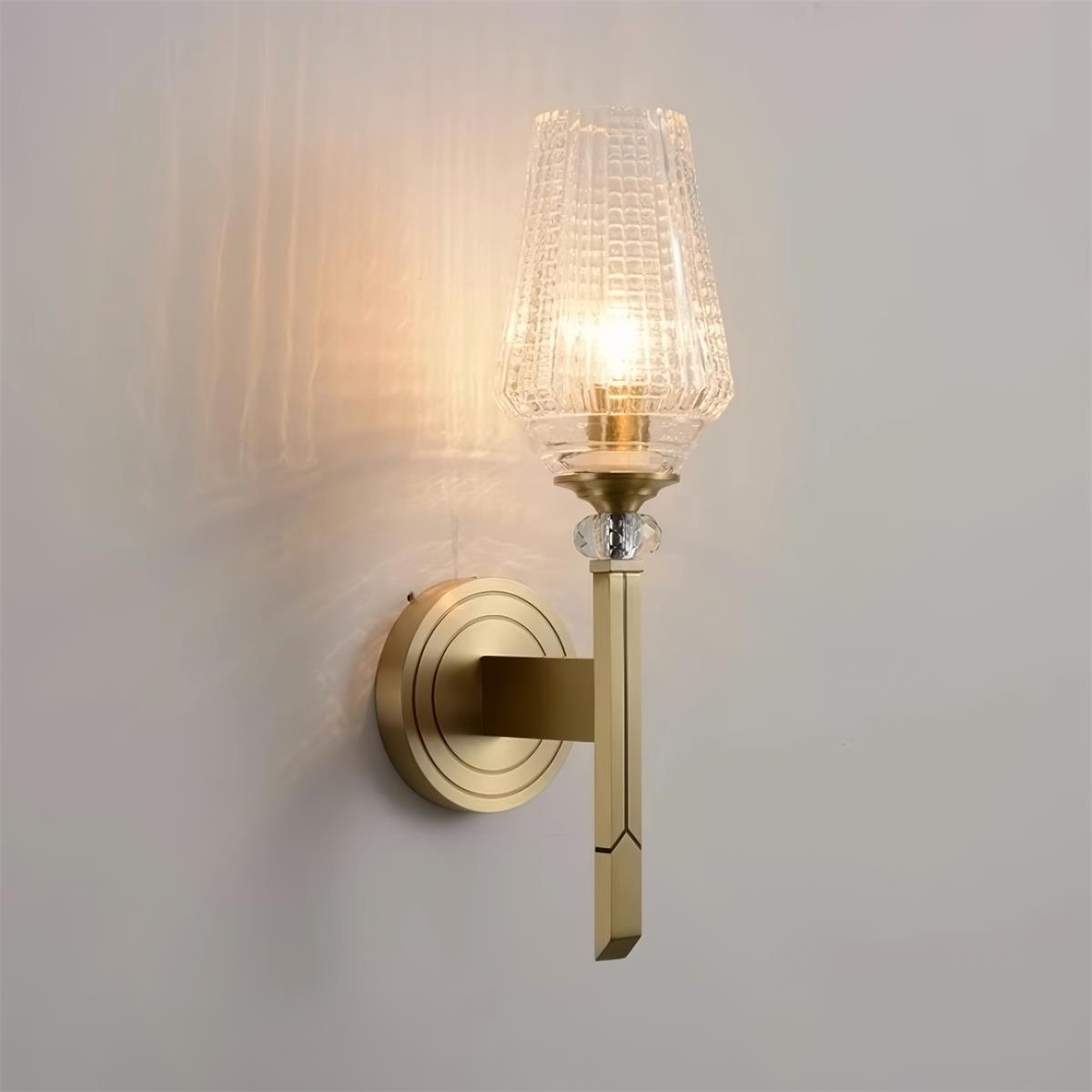 Lustra Wall Light Brass Crystal Elegant-Neutral Decor