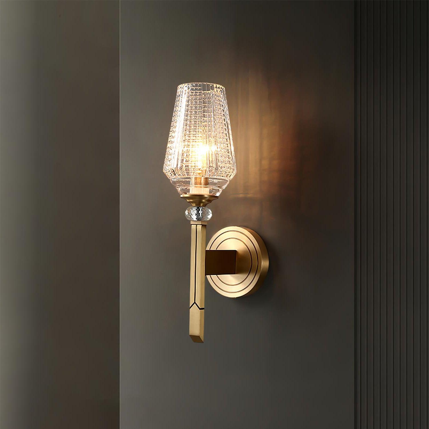Lustra Wall Light Brass Crystal Elegant-Neutral Decor