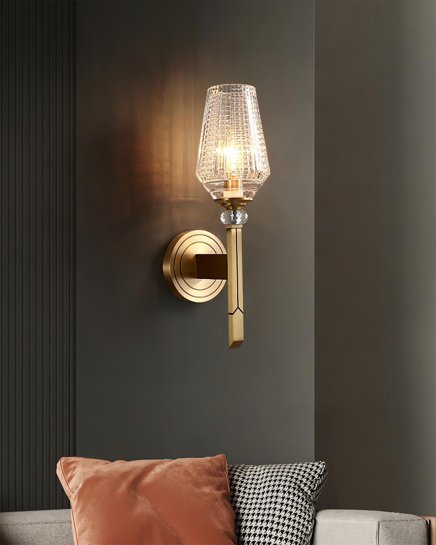 Lustra Wall Light Brass Crystal Elegant-Neutral Decor