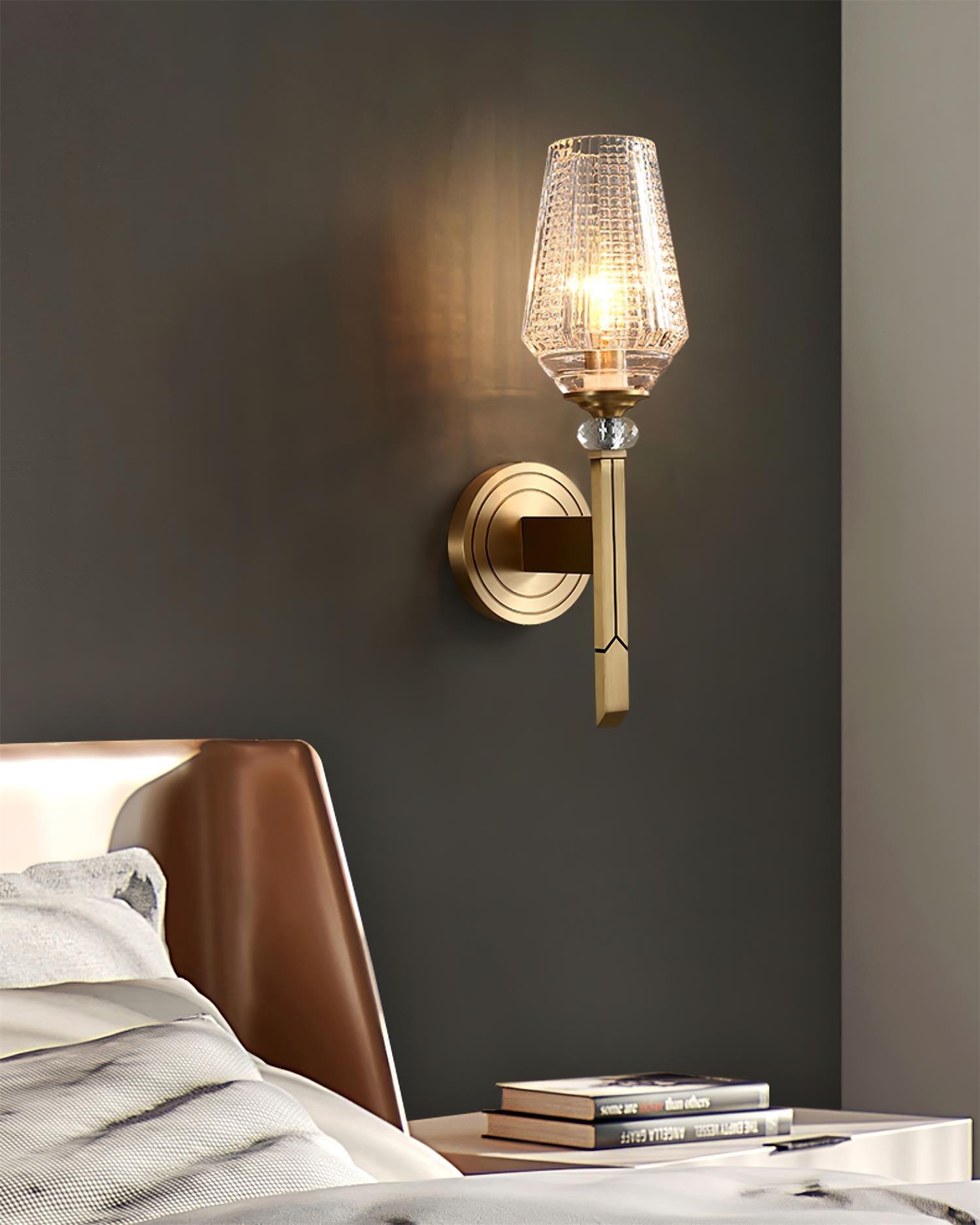 Lustra Wall Light Brass Crystal Elegant-Neutral Decor