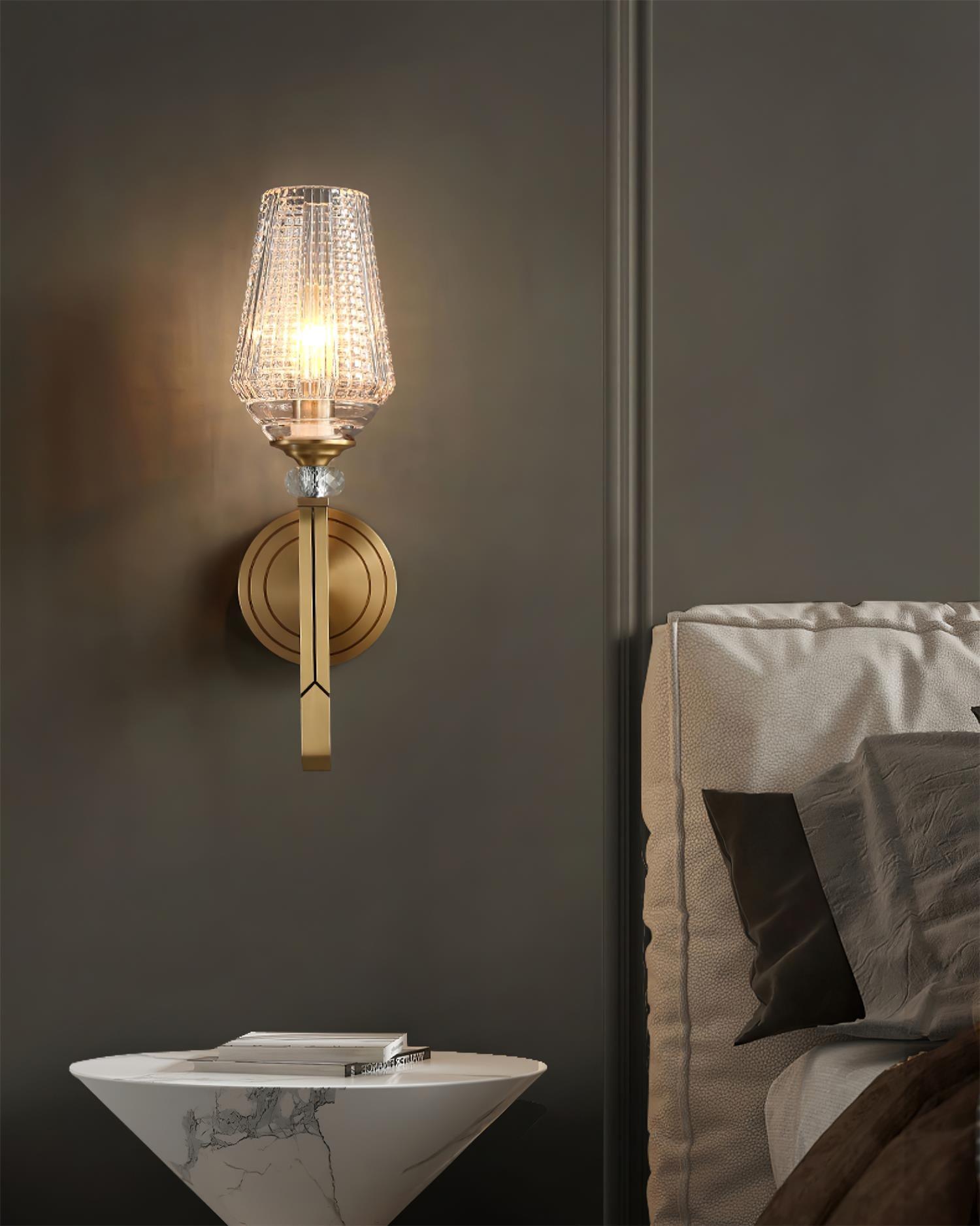 Lustra Wall Light Brass Crystal Elegant-Neutral Decor