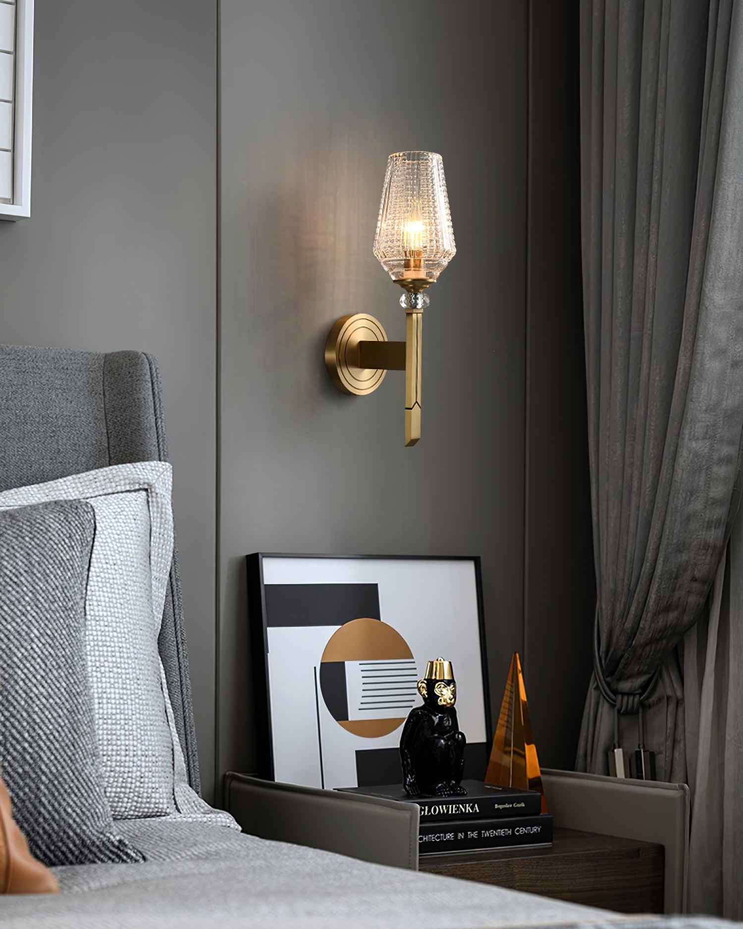 Lustra Wall Light Brass Crystal Elegant-Neutral Decor