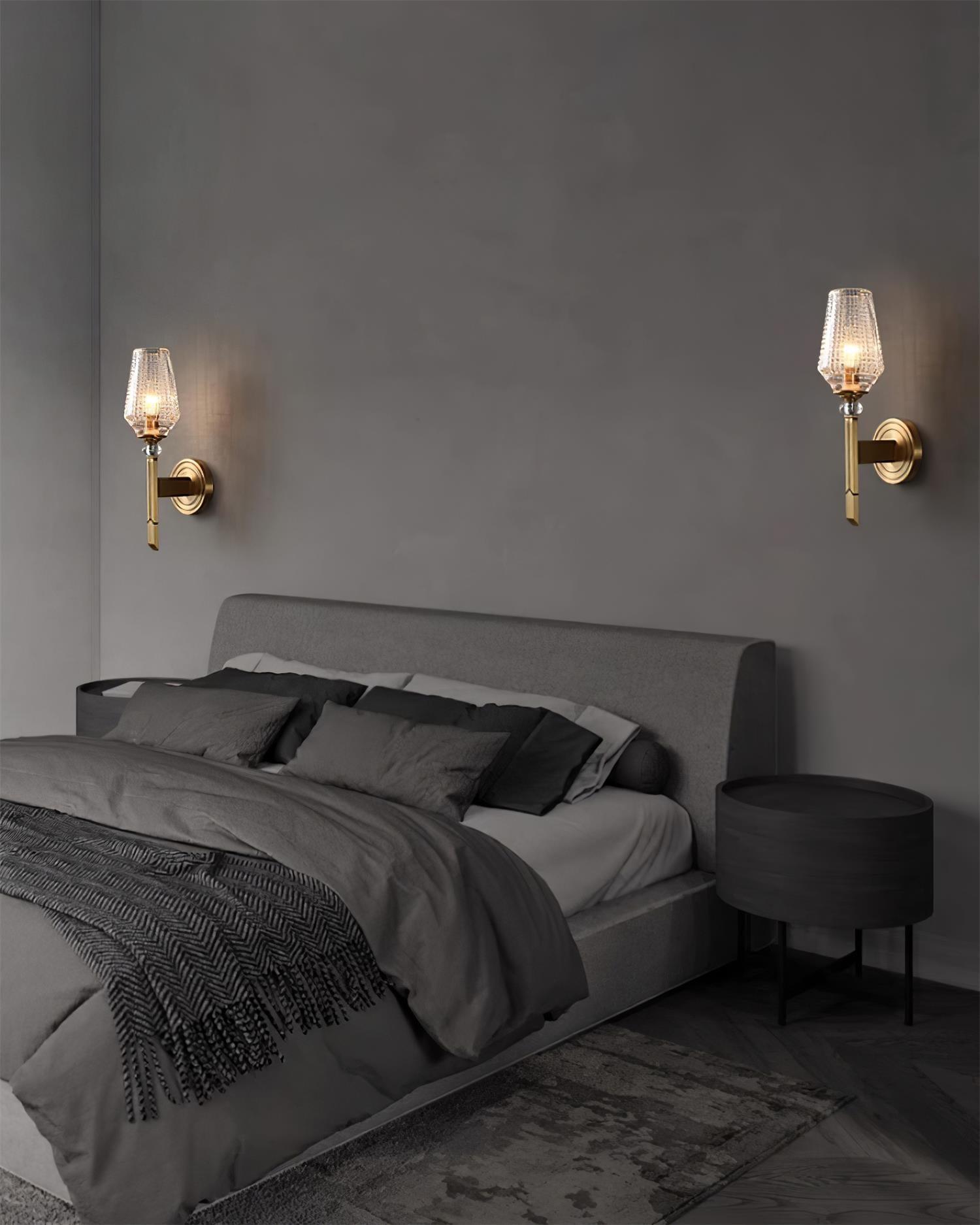 Lustra Wall Light Brass Crystal Elegant-Neutral Decor