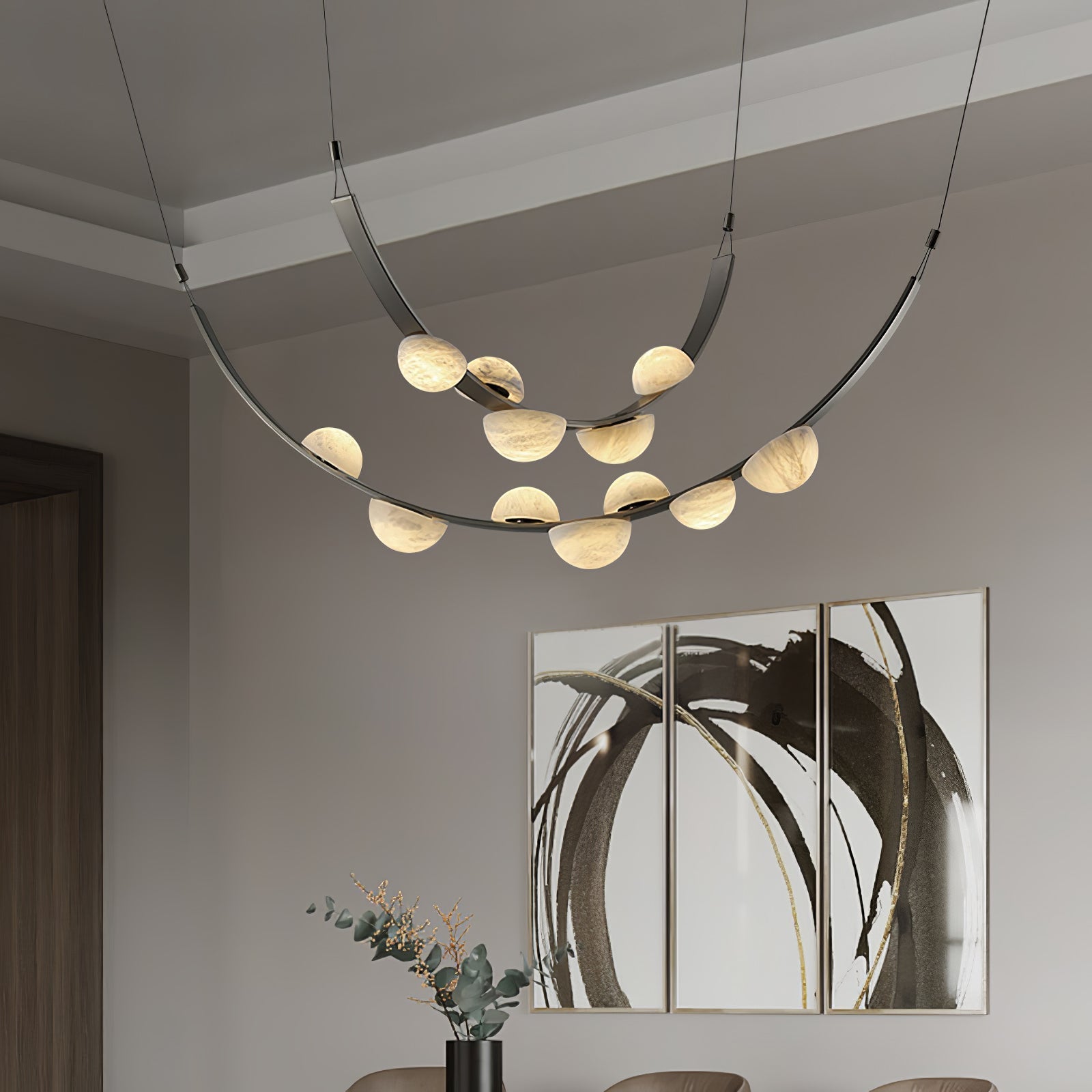 Evcaria Alabaster Chandelier-Neutral Decor