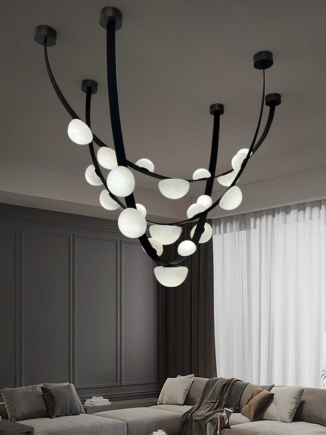 Evcaria Alabaster Chandelier-Neutral Decor