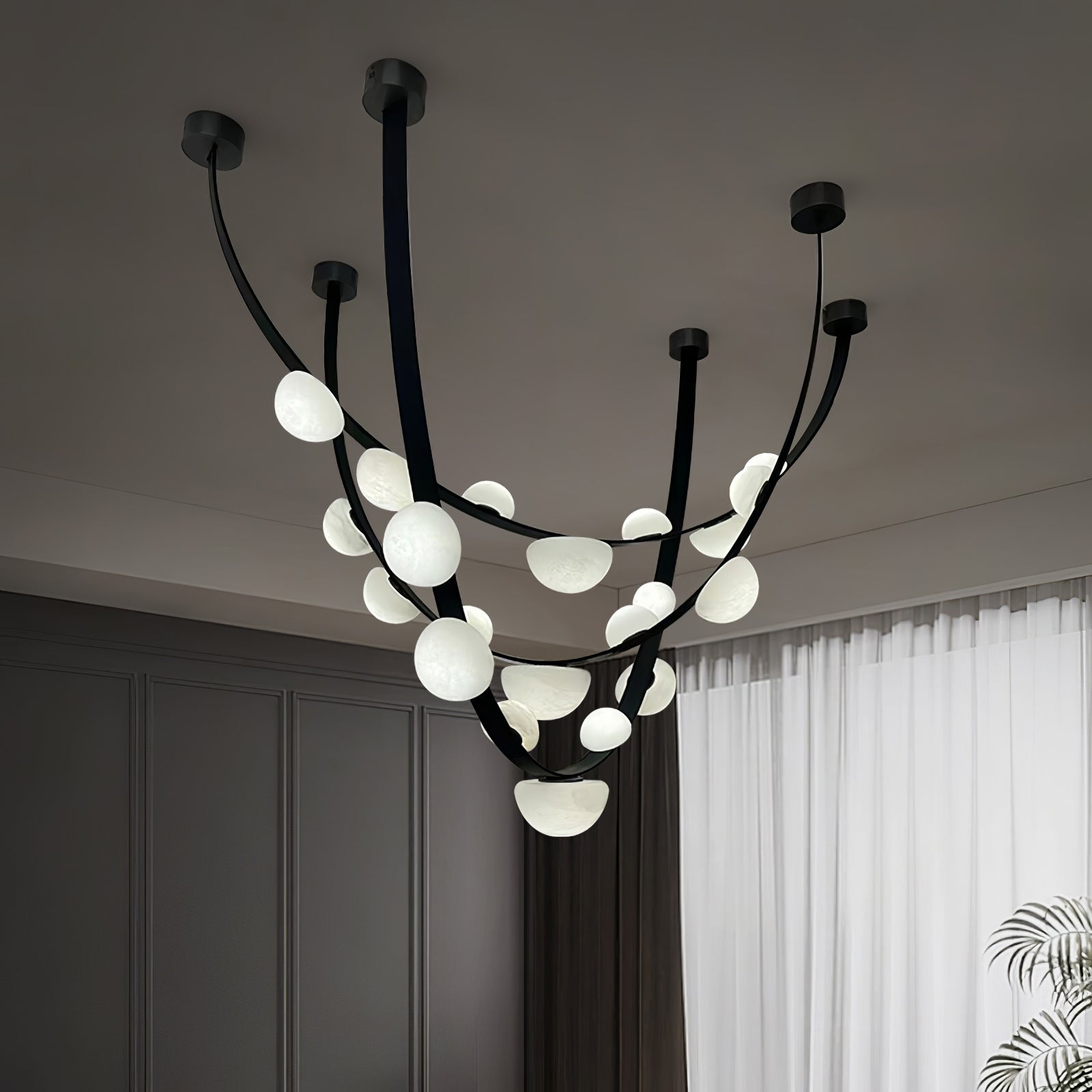 Evcaria Alabaster Chandelier-Neutral Decor