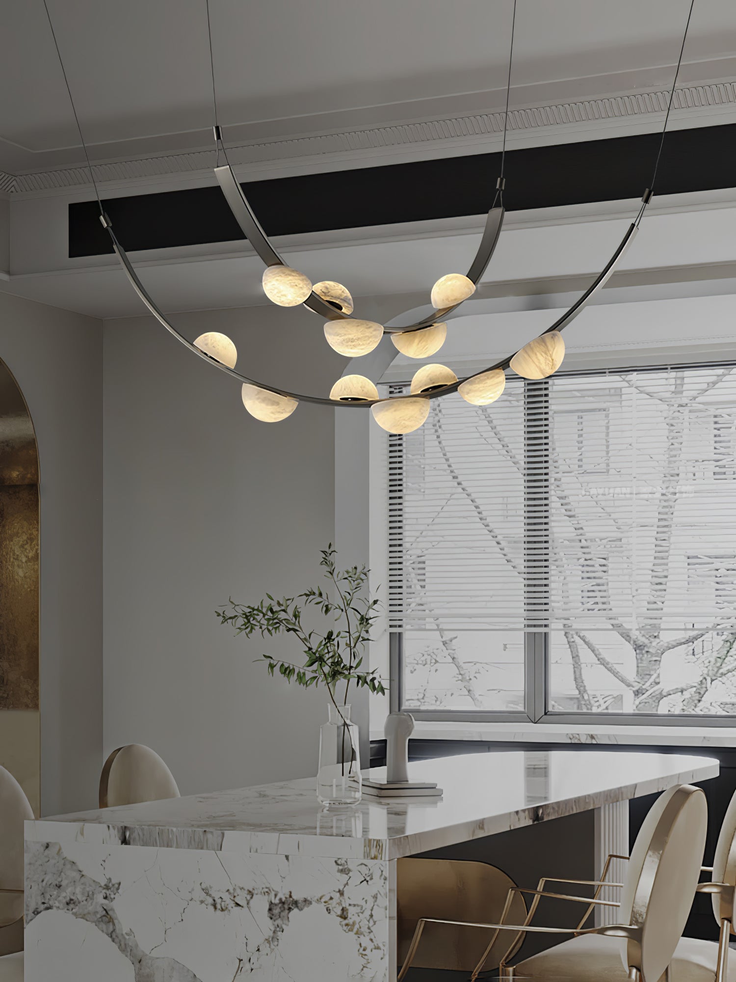 Evcaria Alabaster Chandelier-Neutral Decor