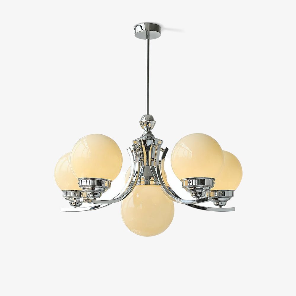 Dusk Chandelier Globe Chrome Modern 5-Light-Neutral Decor