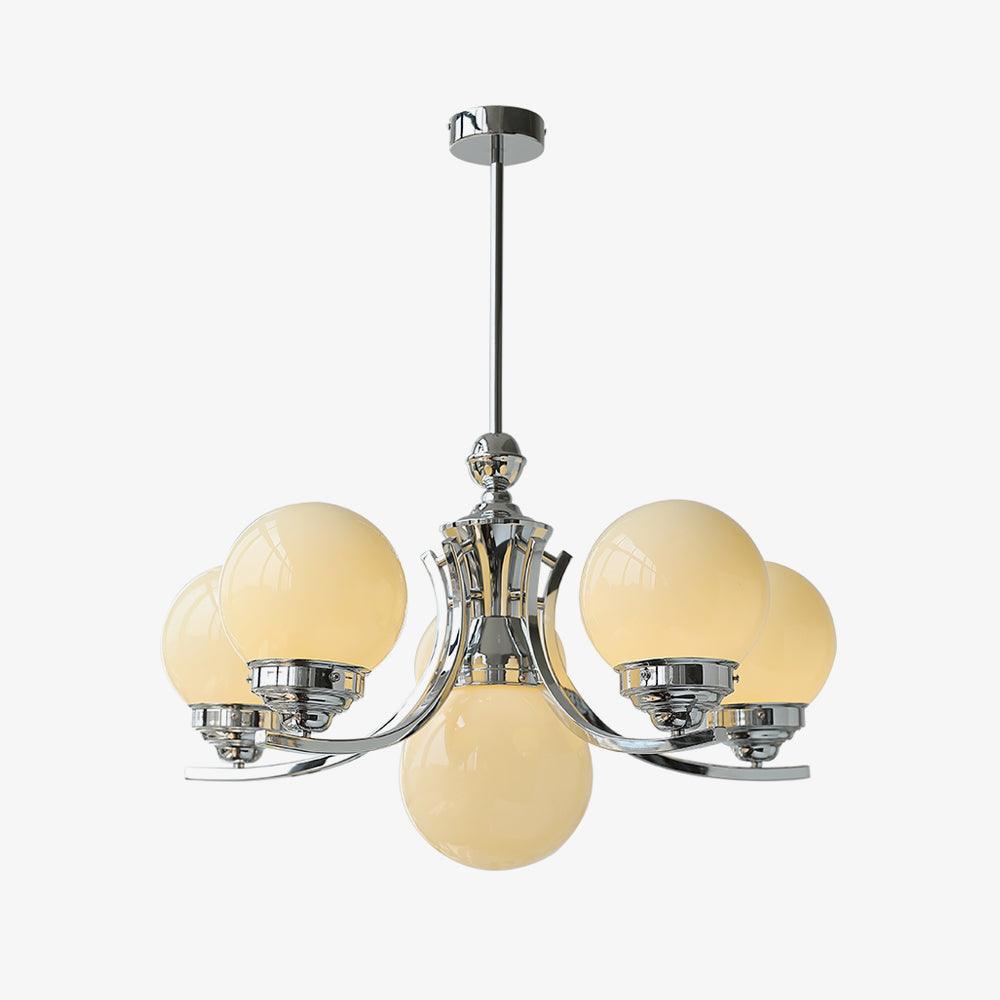Dusk Chandelier Globe Chrome Modern 5-Light-Neutral Decor
