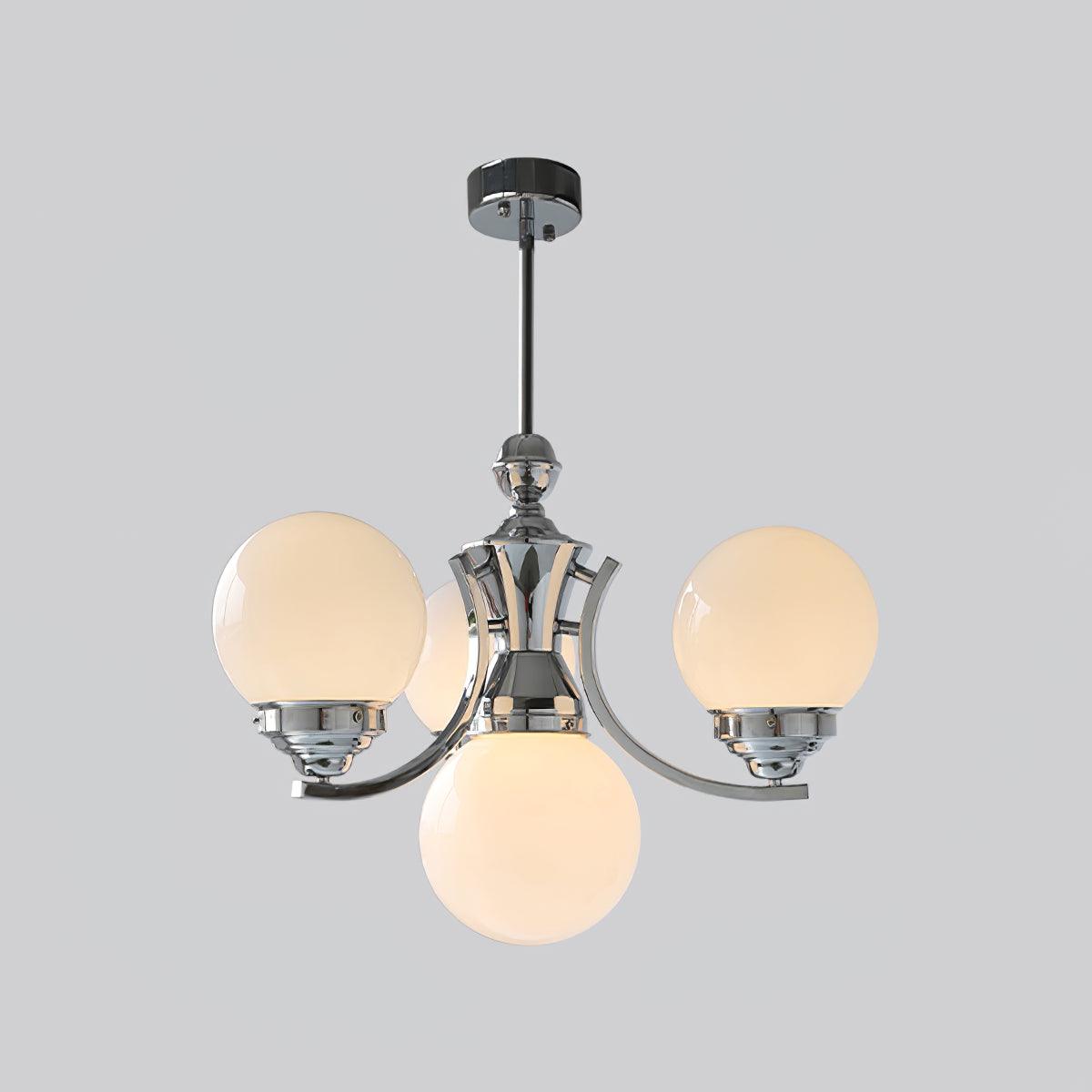 Dusk Chandelier Globe Chrome Modern 5-Light-Neutral Decor