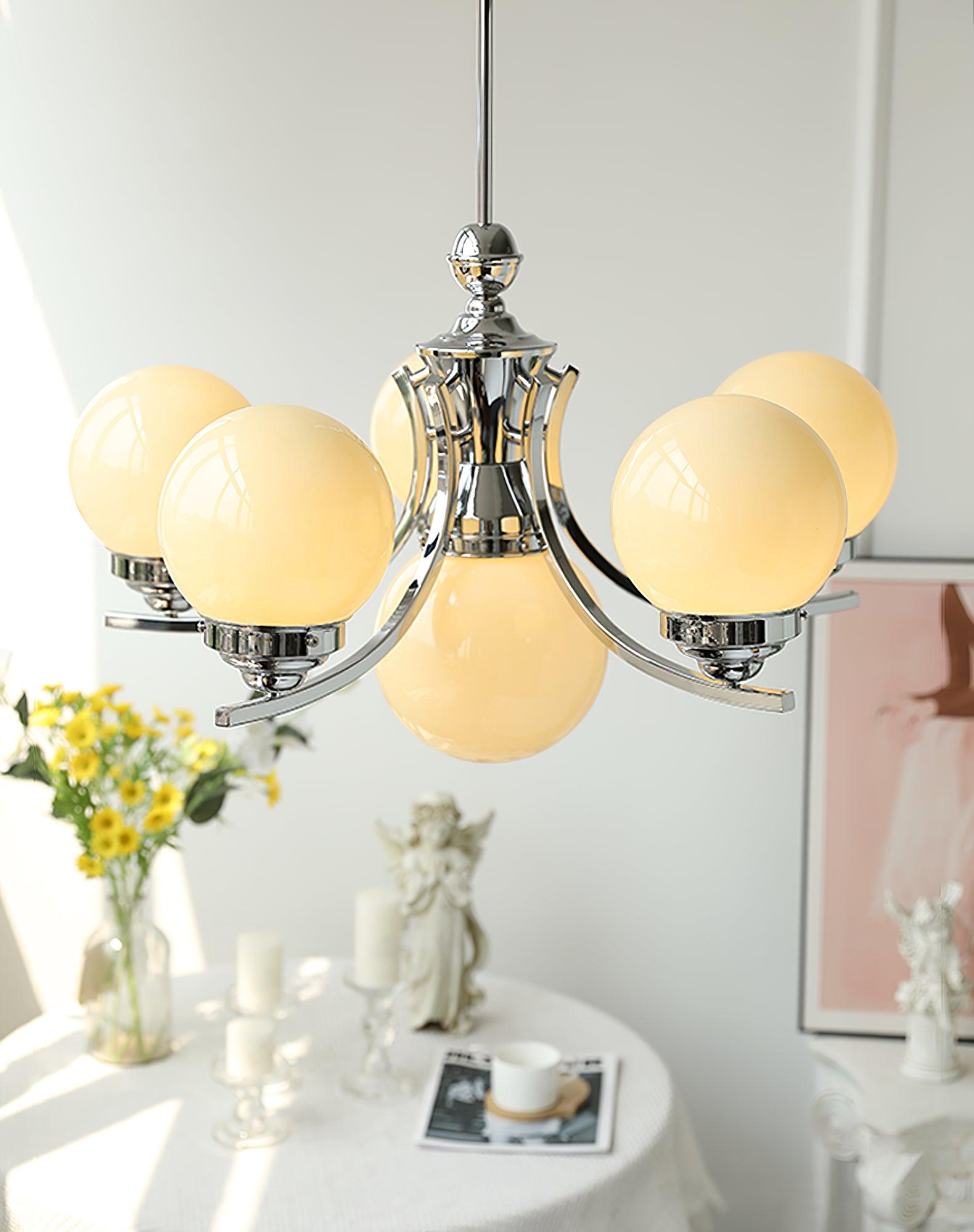 Dusk Chandelier Globe Chrome Modern 5-Light-Neutral Decor