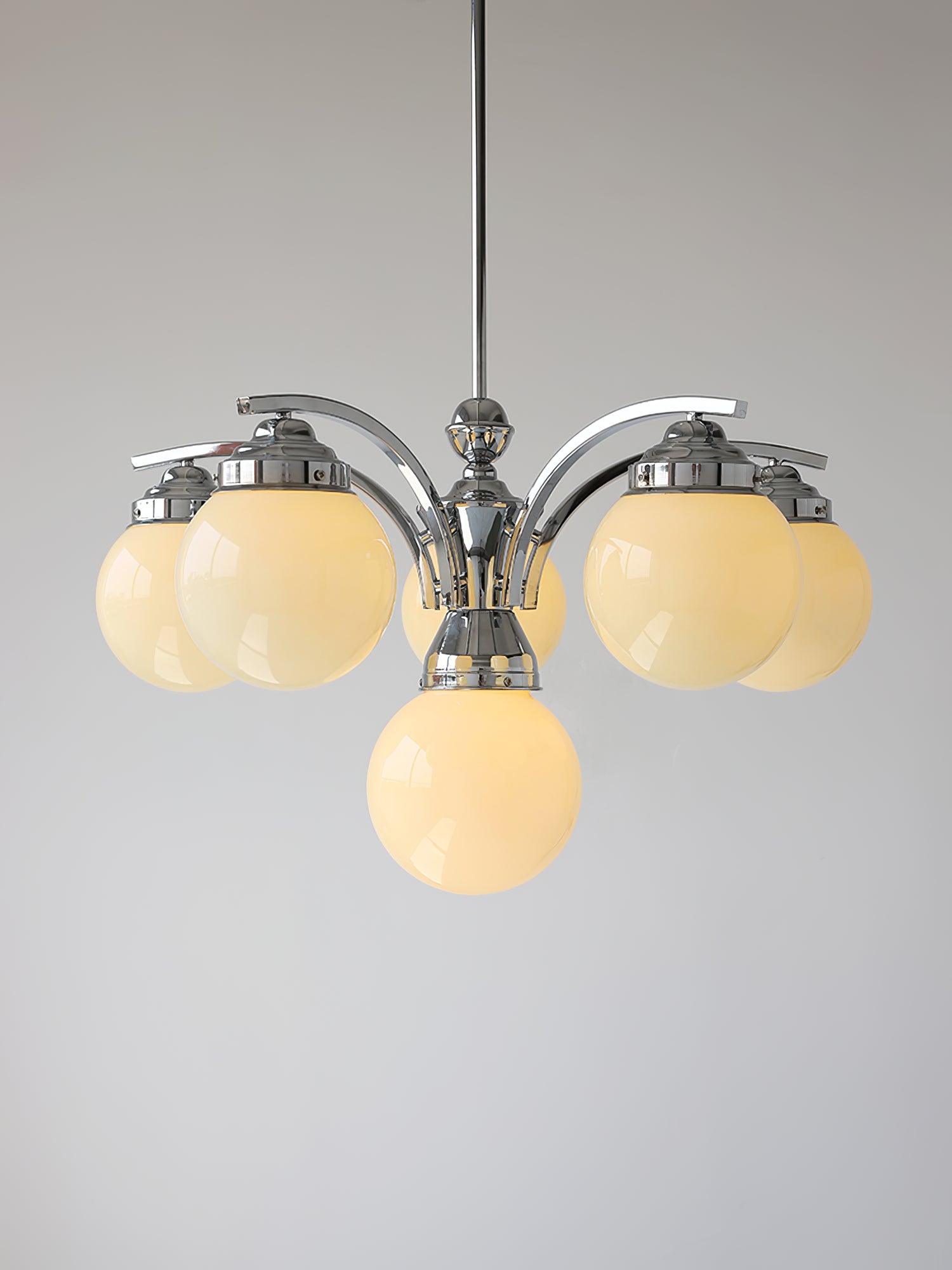Dusk Chandelier Globe Chrome Modern 5-Light-Neutral Decor