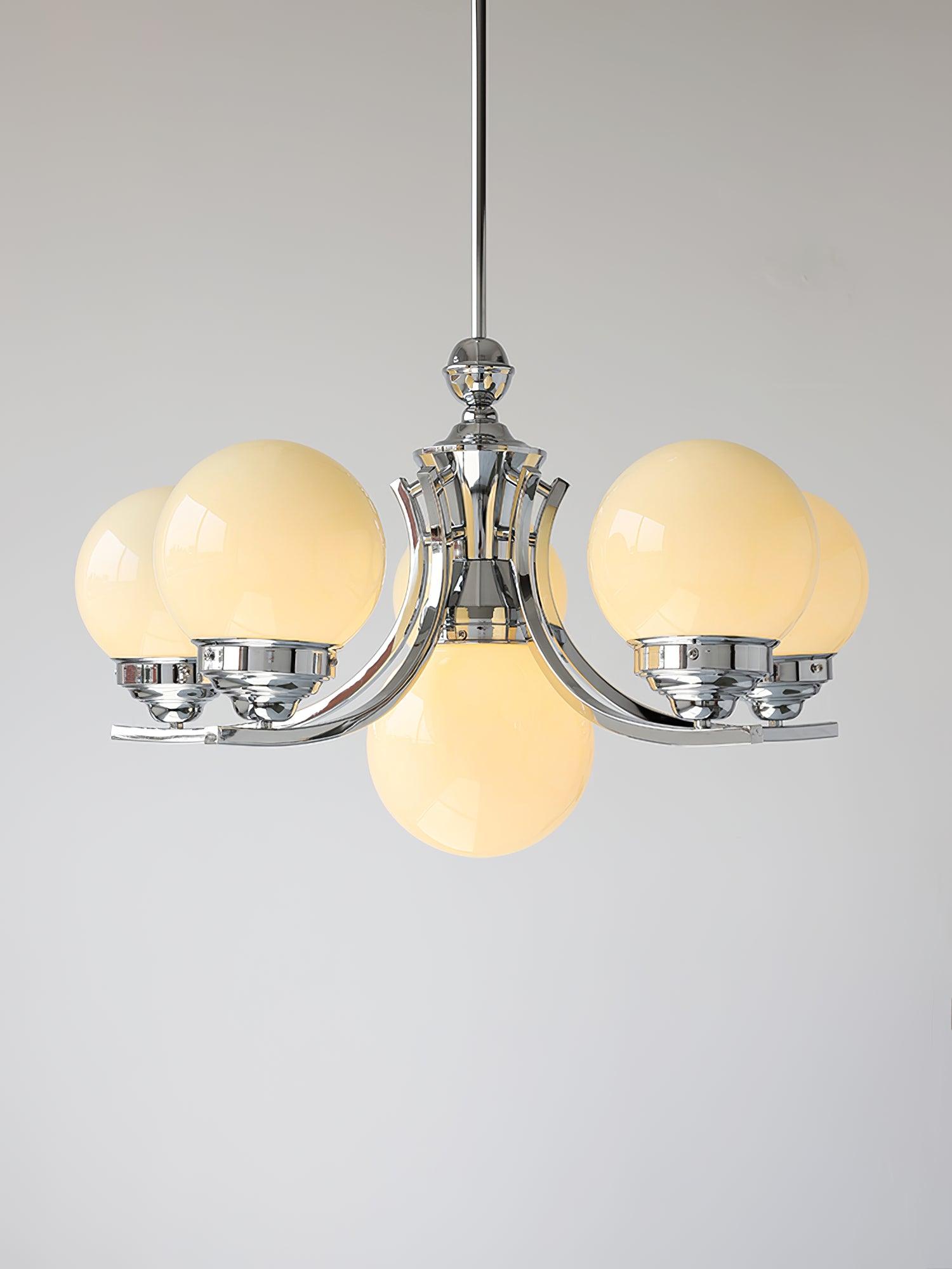 Dusk Chandelier Globe Chrome Modern 5-Light-Neutral Decor