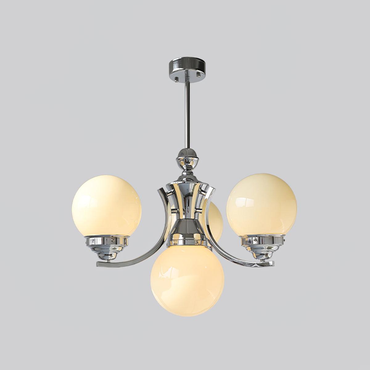 Dusk Chandelier Globe Chrome Modern 5-Light-Neutral Decor