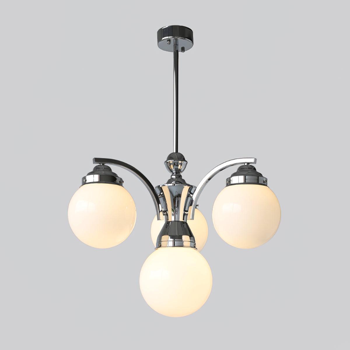 Dusk Chandelier Globe Chrome Modern 5-Light-Neutral Decor