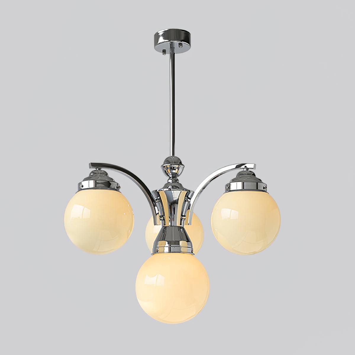 Dusk Chandelier Globe Chrome Modern 5-Light-Neutral Decor