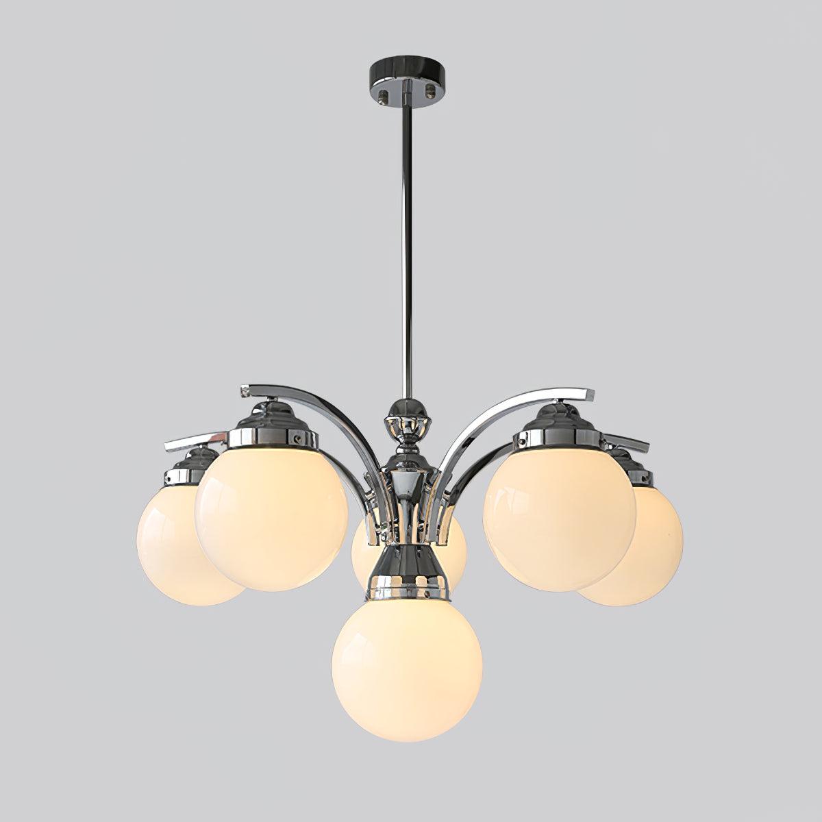 Dusk Chandelier Globe Chrome Modern 5-Light-Neutral Decor