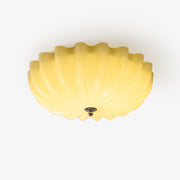 Zerinos Premium Nordic Art Shell Wood Glass Ceiling Light-Neutral Decor