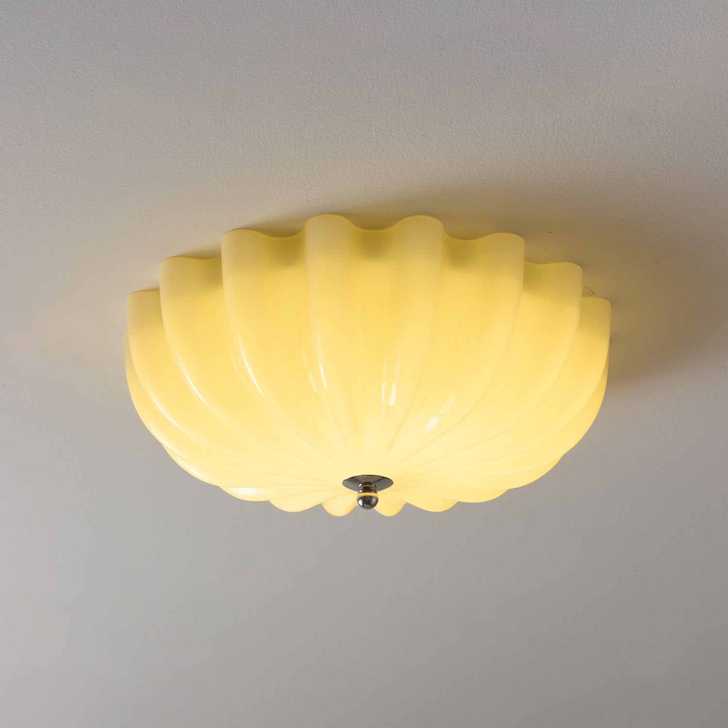 Zerinos Premium Nordic Art Shell Wood Glass Ceiling Light-Neutral Decor