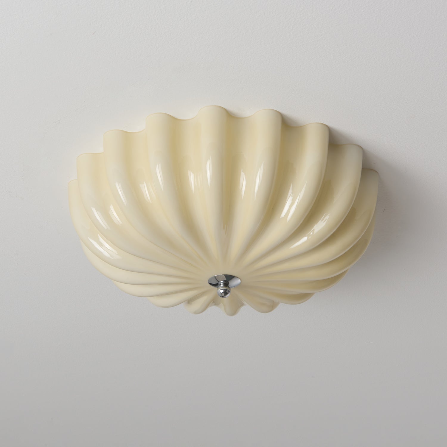 Zerinos Premium Nordic Art Shell Wood Glass Ceiling Light-Neutral Decor