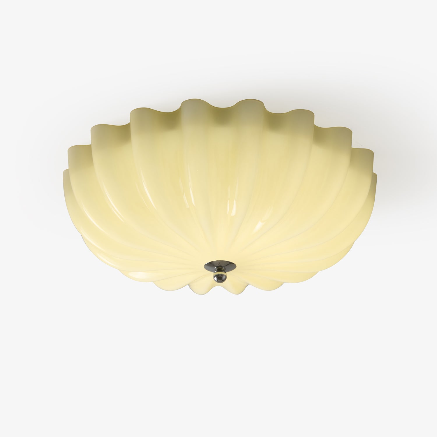 Zerinos Premium Nordic Art Shell Wood Glass Ceiling Light-Neutral Decor
