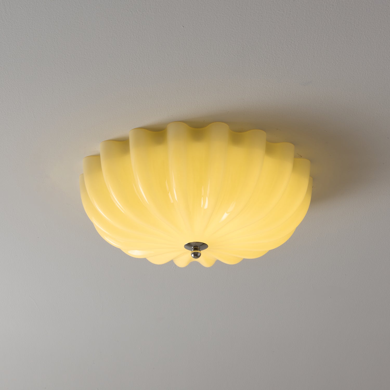 Zerinos Premium Nordic Art Shell Wood Glass Ceiling Light-Neutral Decor