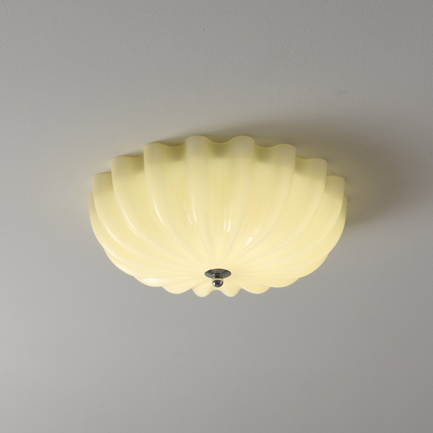 Zerinos Premium Nordic Art Shell Wood Glass Ceiling Light-Neutral Decor