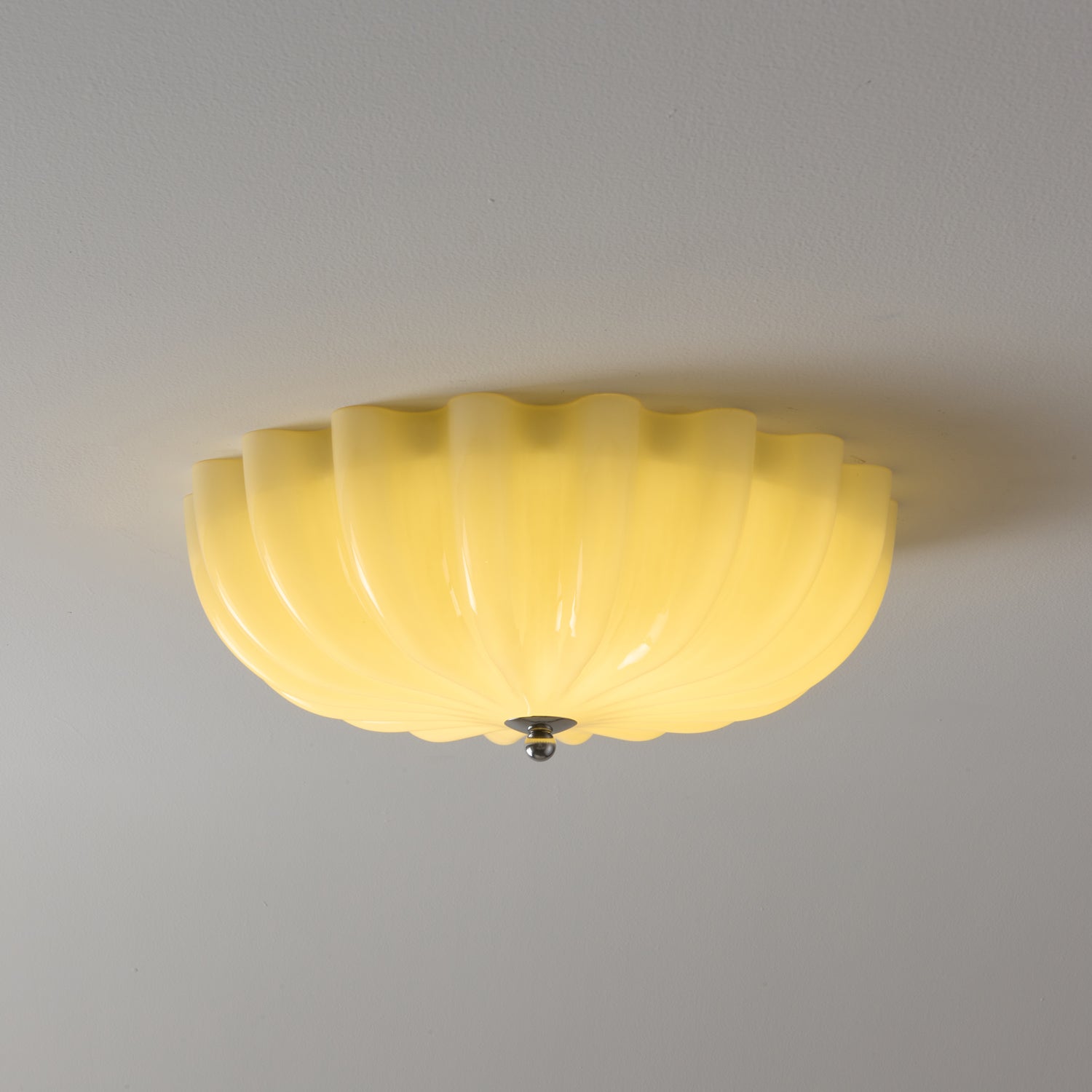 Zerinos Premium Nordic Art Shell Wood Glass Ceiling Light-Neutral Decor