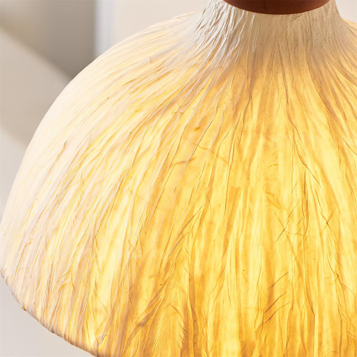 Wall Lamp Rice Paper Shade Wood Arm