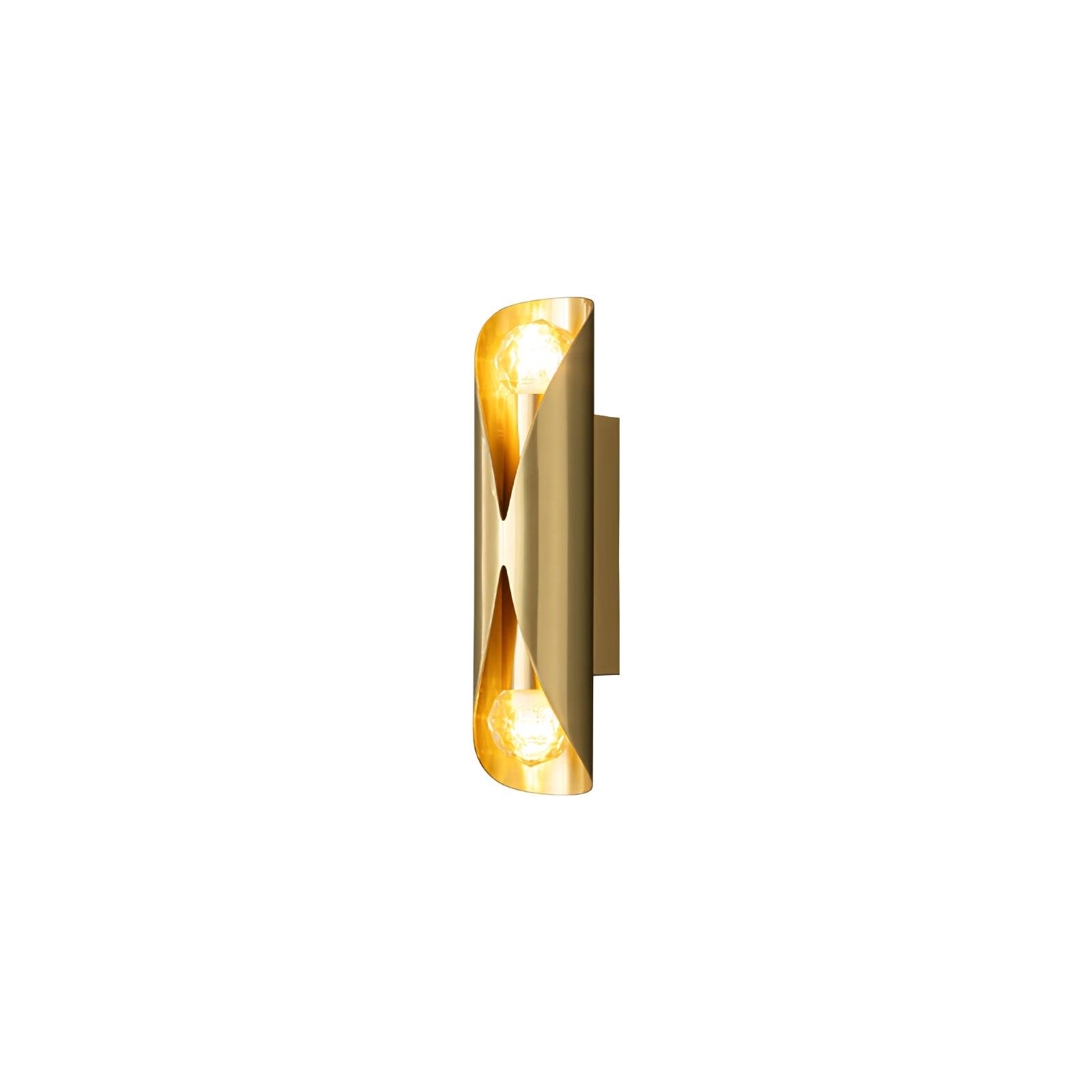 Avynila Modern Minimalist Diamonds Brass Wall Lamp-Neutral Decor