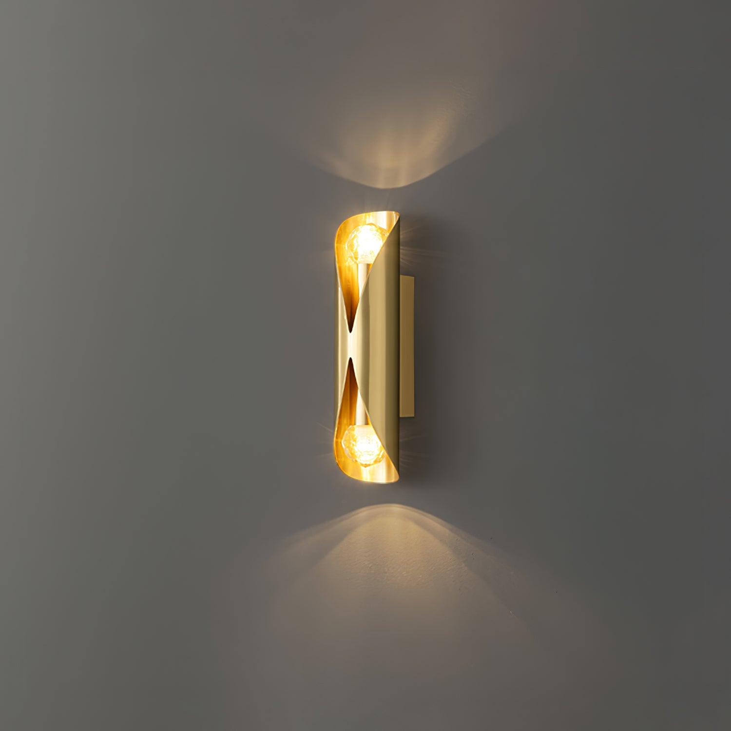 Avynila Modern Minimalist Diamonds Brass Wall Lamp-Neutral Decor