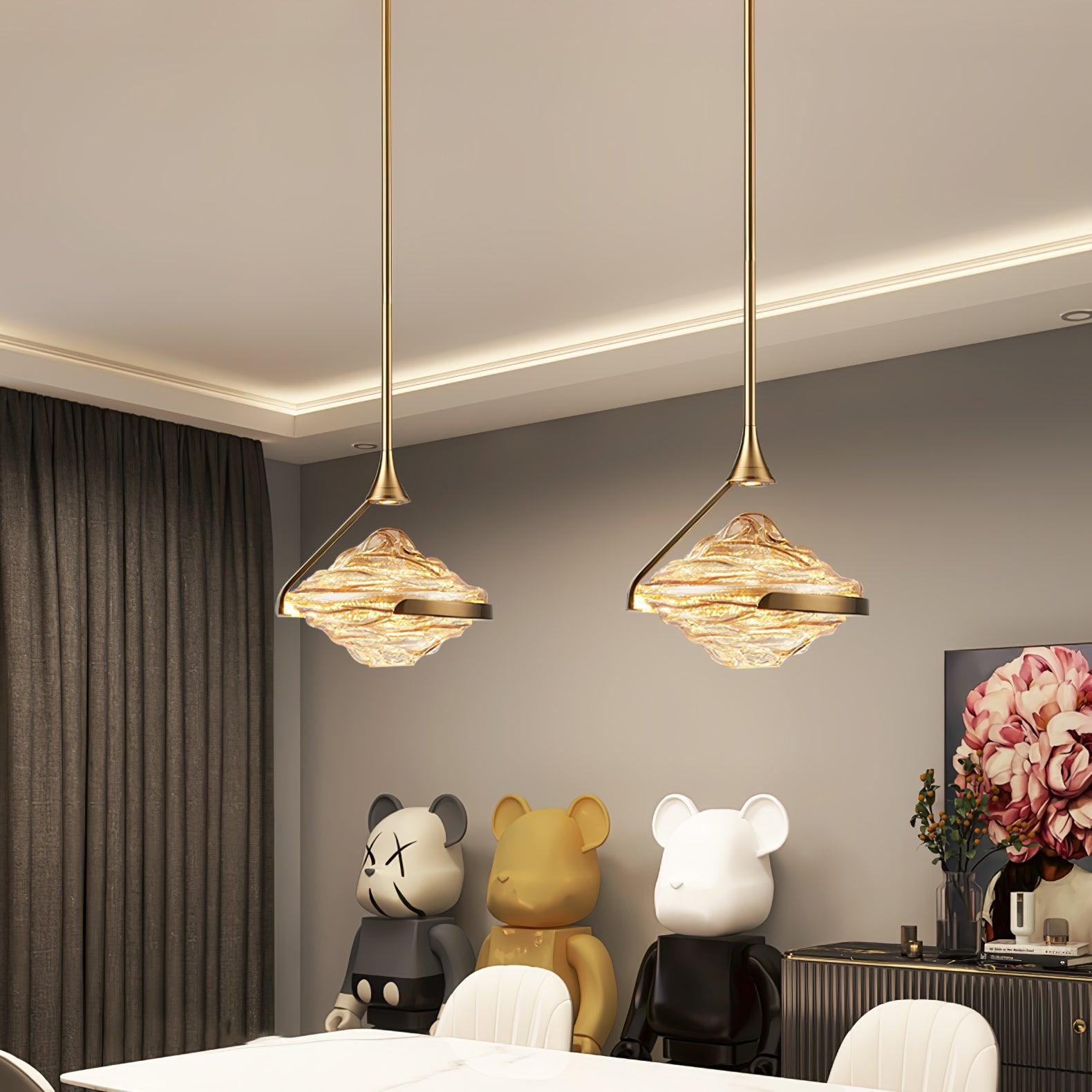 Rowenal Diamond Crystal Pendant Lamp-Neutral Decor