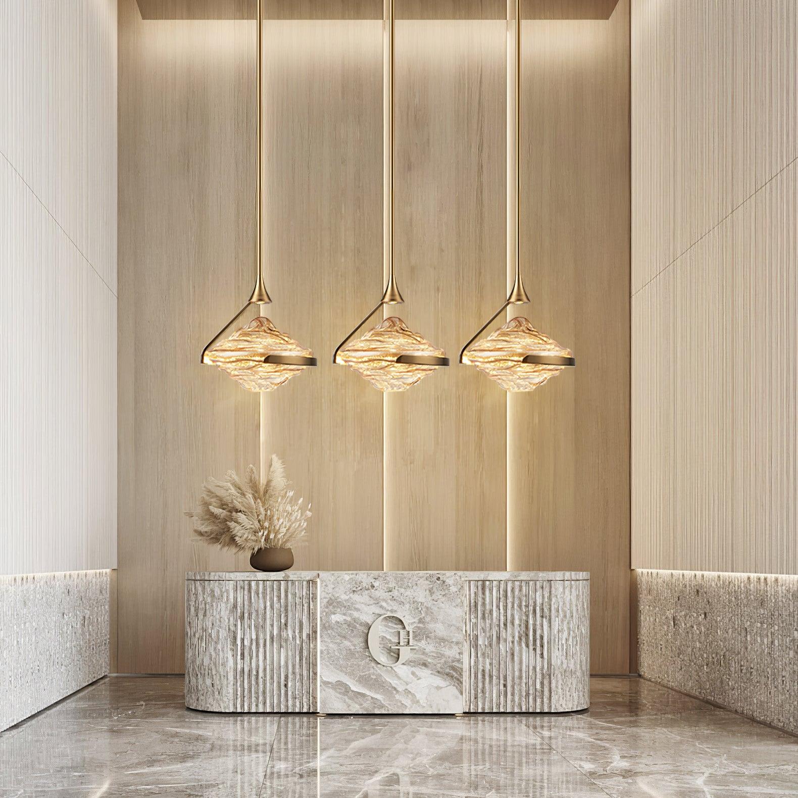 Rowenal Diamond Crystal Pendant Lamp-Neutral Decor