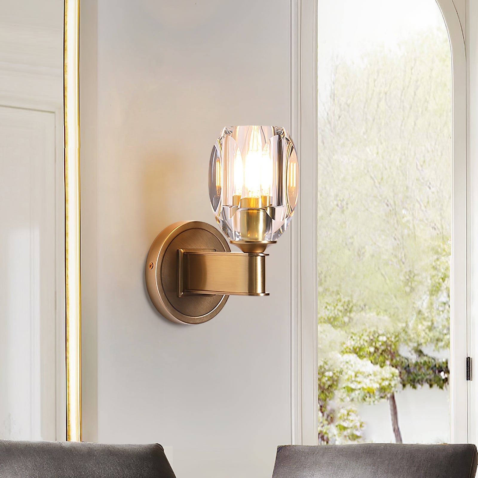 Tostor Wall lamp Premium Nordic Art Diamond Crystal Sconce-Neutral Decor