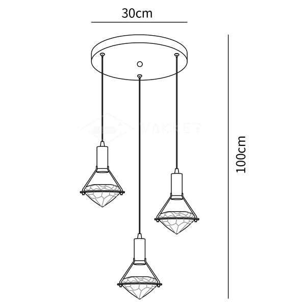 Cira Pendant Lamp Brass Crystal Elegant-Neutral Decor