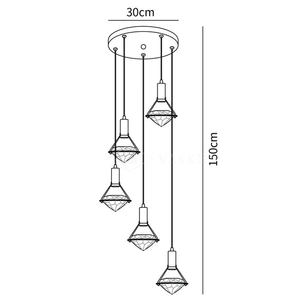 Cira Pendant Lamp Brass Crystal Elegant-Neutral Decor