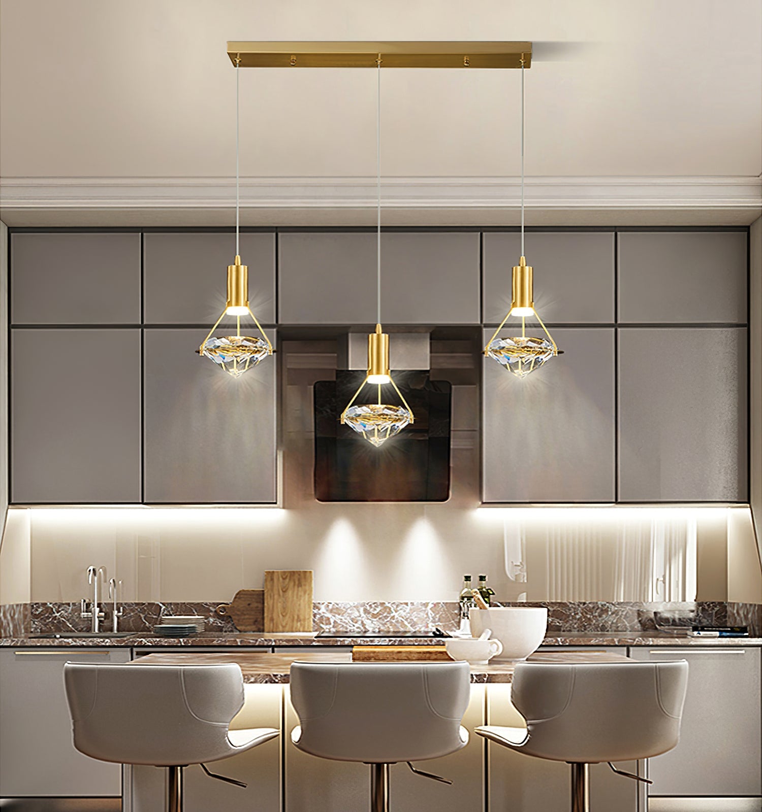 Diamond Pendant Lamp-Neutral Decor