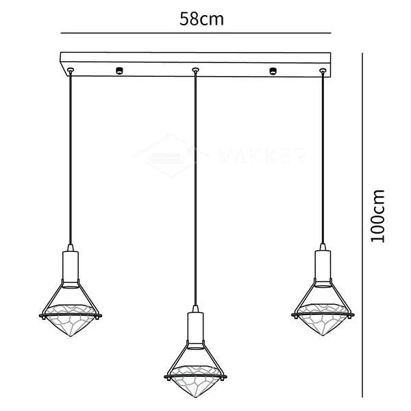 Cira Pendant Lamp Brass Crystal Elegant-Neutral Decor