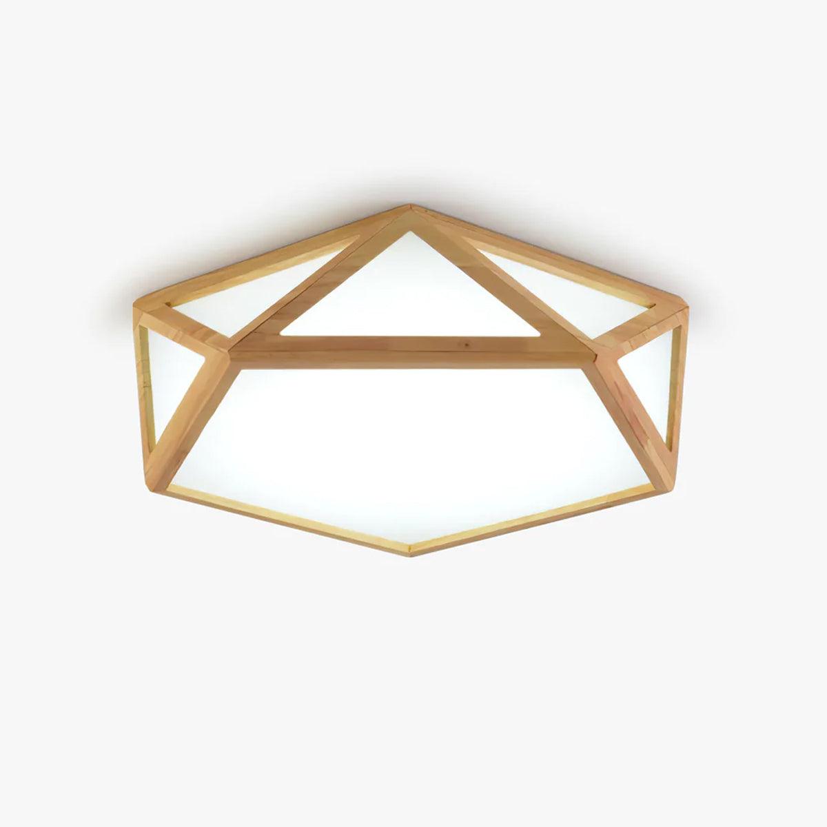 Aminex Ceiling Lamp Wooden Diamond Geometric Modern-Neutral Decor