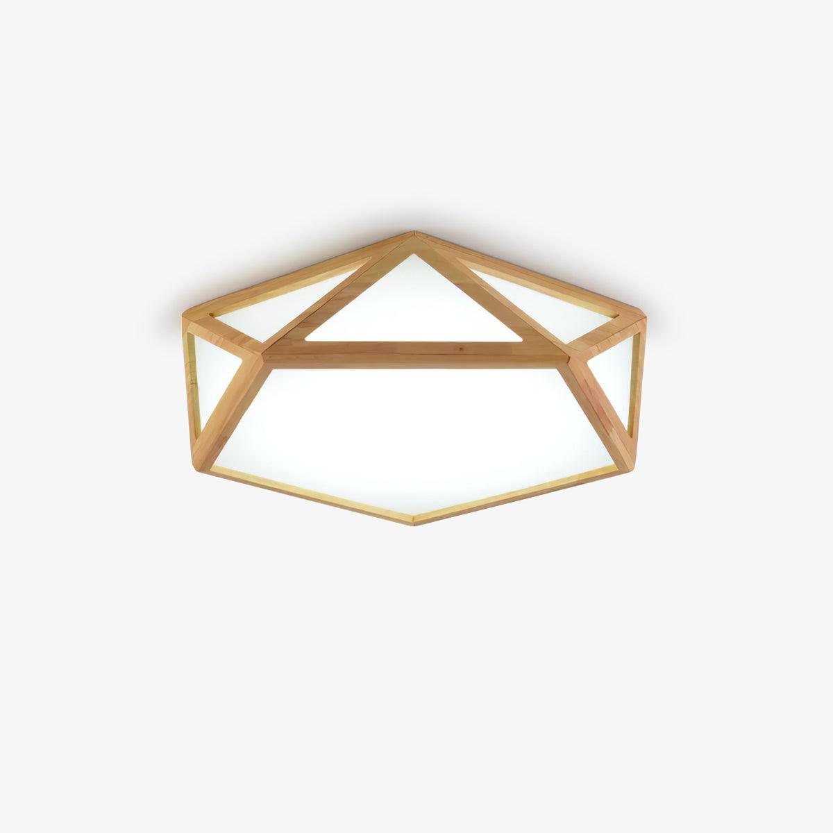 Aminex Ceiling Lamp Wooden Diamond Geometric Modern-Neutral Decor