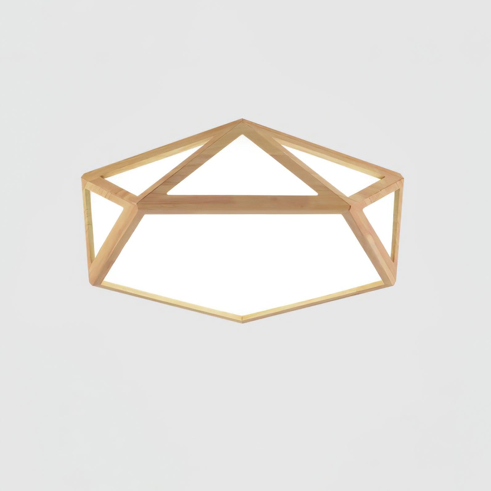 Aminex Ceiling Lamp Wooden Diamond Geometric Modern-Neutral Decor