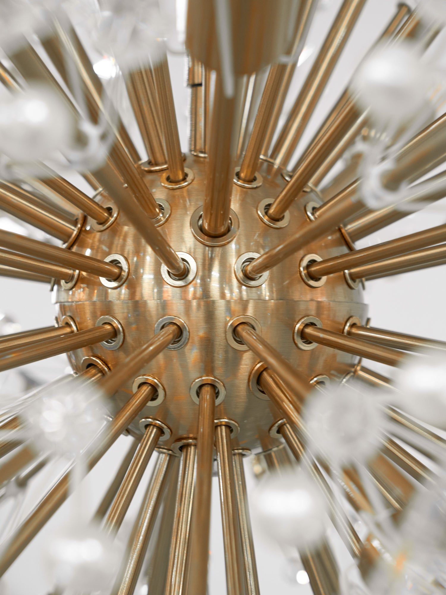 Zene Chandelier Dickinson Gold Crystal Starburst-Neutral Decor