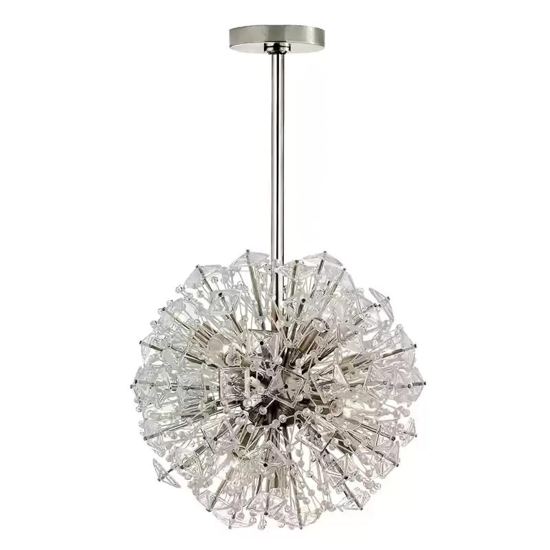 Zene Chandelier Dickinson Gold Crystal Starburst-Neutral Decor