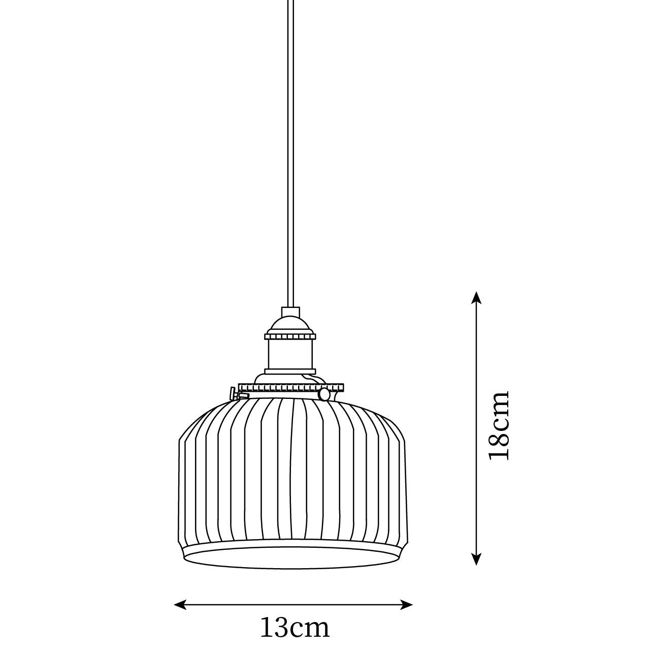 Pendant Lamp Ribbed Ceramic Shade